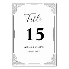 の表結婚番カード | ミニマルスタイル テーブルナンバー