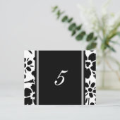 の表結婚番カード（白黒） ポストカード (スタンド正面)