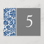 の表結婚番カード（青いグレー） ポストカード (正面)