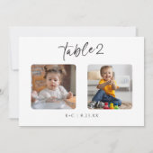 の表結婚番号おもしろい別の写真モダン 招待状 (裏面)