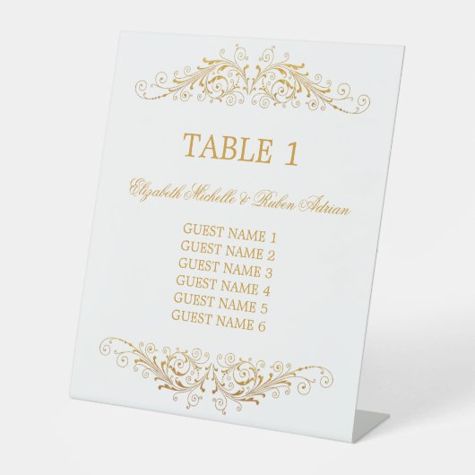 の表結婚番号（ゲストリストあり） 台座サイン (正面)