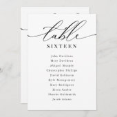 の表結婚番座席表モダンエレガント 招待状 (正面/裏面)