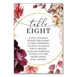 の表結婚番座席表 テーブルナンバー