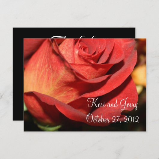 の表結婚番葉書テンプレート ポストカード (正面/裏面)