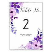 の表結婚番配置カード テーブルナンバー (裏面)