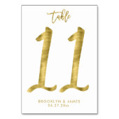 の表結婚番金箔エフェクト番号11 テーブルナンバー (裏面)