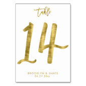 の表結婚番金箔エフェクト番号14 テーブルナンバー (正面)