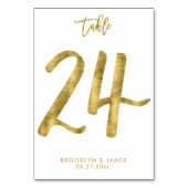 の表結婚番金箔エフェクト番号24 テーブルナンバー (裏面)