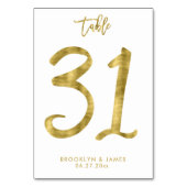 の表結婚番金箔エフェクト番号31 テーブルナンバー (裏面)