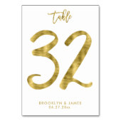 の表結婚番金箔エフェクト番号32 テーブルナンバー (正面)
