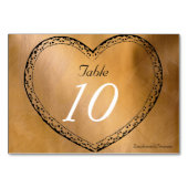 の表結婚番銅ハートの結婚数 テーブルナンバー (裏面)