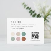 の装結婚装カラーパレットドレスコードエンクロージャ 招待状 (スタンド正面)