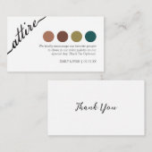 の装結婚装ドレスコードのパーソナライズ エンクロージャーカード (正面/裏面)