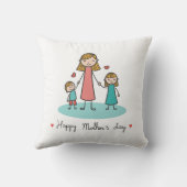 |の装飾用クッションを引く幸せな母の日 クッション (裏面)
