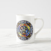 の要賛美素の骨の中国マグカップ ボーンチャイナマグカップ (右)