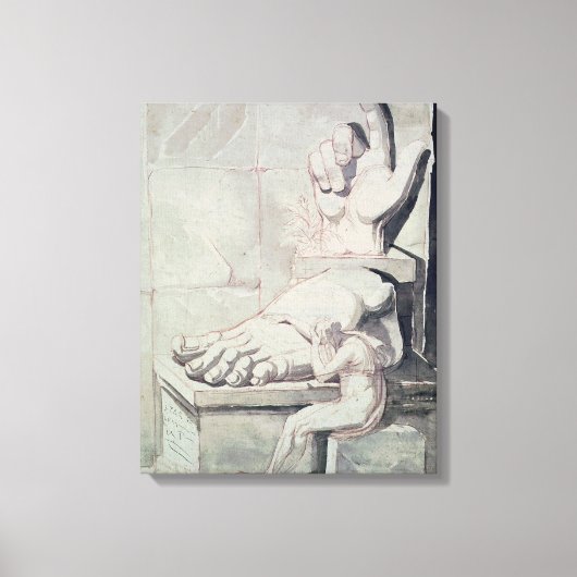 ~の規模に絶望した画家 キャンバスプリント (正面)