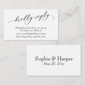 の親切結婚にオンラインLuxuryスクリプトに返信 エンクロージャーカード (正面/裏面)