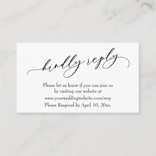 の親切結婚にオンラインLuxuryスクリプトに返信 エンクロージャーカード (正面)