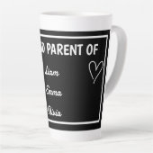 の親誇りを持った名前をカスタムする カフェラテマグ (右アングル)