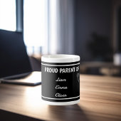 の親誇りを持った名前をカスタムする コーヒーマグカップ