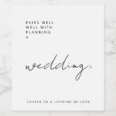 の計画と組み合わ結婚せる ワインラベル (シングルラベル)