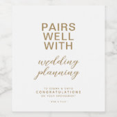 の計画婚約と結婚うまく組み合わせる ワインラベル (シングルラベル)