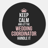 の計結婚画コーディネーター結婚式の日計画 ラウンドシール (正面)