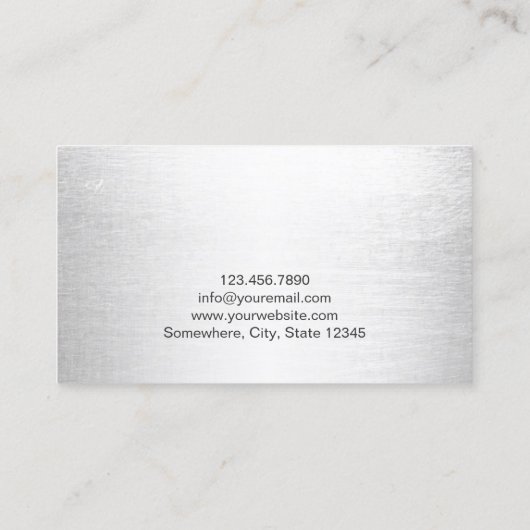 の計結婚画ティール（緑がかった色）リボンモダンシルバー&金ゴールド 名刺 (裏面)