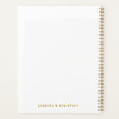 の計結婚画 |モダンミニマル金ゴールドと白 プランナー手帳 (裏面)