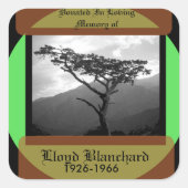 ~の記念に寄付される スクエアシール (正面)