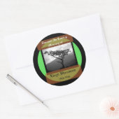 ～の記念に寄付される ラウンドシール (封筒)