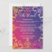 の詳細結婚が輝くロマンスで 招待状 (裏面)