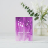 の詳細結婚は紫色のアートエンクロージャカードを持つ エンクロージャーカード (スタンド正面)