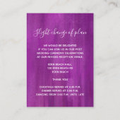 の詳細結婚は紫色のアートエンクロージャカードを持つ エンクロージャーカード (裏面)