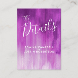 の詳細結婚は紫色のアートエンクロージャカードを持つ エンクロージャーカード