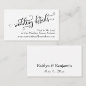 の詳細結婚タイポグラフィエンクロージャカード エンクロージャーカード (正面/裏面)