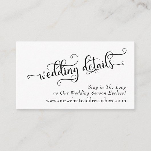 の詳細結婚タイポグラフィエンクロージャカード エンクロージャーカード (正面)