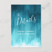 の詳細結婚ティール(緑がかった色)ブルーグリーンアートエンクロージャカード エンクロージャーカード (正面)