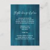 の詳細結婚ティール(緑がかった色)ブルーグリーンアートエンクロージャカード エンクロージャーカード (裏面)