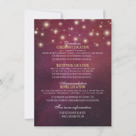 の詳細結婚フローラ文字列ライトブルゴーニュ赤 招待状