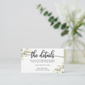 の詳細結婚ホワイトクリームフローラエンクロージャカード エンクロージャーカード (スタンド正面)