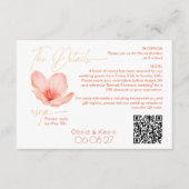 の詳細結婚明るいオレンジ色の花アーチ写真 エンクロージャーカード (正面)