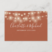 の詳細結婚春ライトスクリプトテラコッタ エンクロージャーカード (裏面)