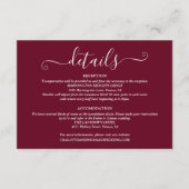の詳細結婚春ライトScript Burgundy エンクロージャーカード (正面)