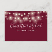 の詳細結婚春ライトScript Burgundy エンクロージャーカード (裏面)