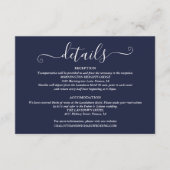 の詳細結婚春ライトScript Navy Blue エンクロージャーカード (正面)