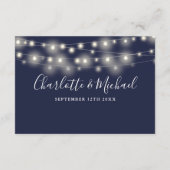 の詳細結婚春ライトScript Navy Blue エンクロージャーカード (裏面)