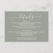 の詳細結婚春ライトScript Sage Green エンクロージャーカード (正面)