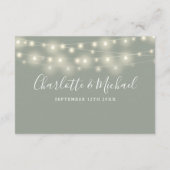 の詳細結婚春ライトScript Sage Green エンクロージャーカード (裏面)