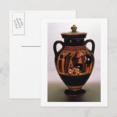 ～の誕生を描いた屋根裏の黒姿のアンフォラ ポストカード (正面/裏面)